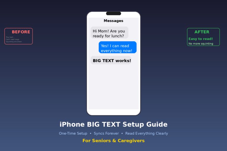 I Made My 80 Year Old Moms iPhone Text HUGE