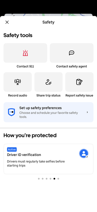 Screenshot of the Uber Driver ID verification card marked Active, explaining that drivers must regularly take selfies before starting trips.