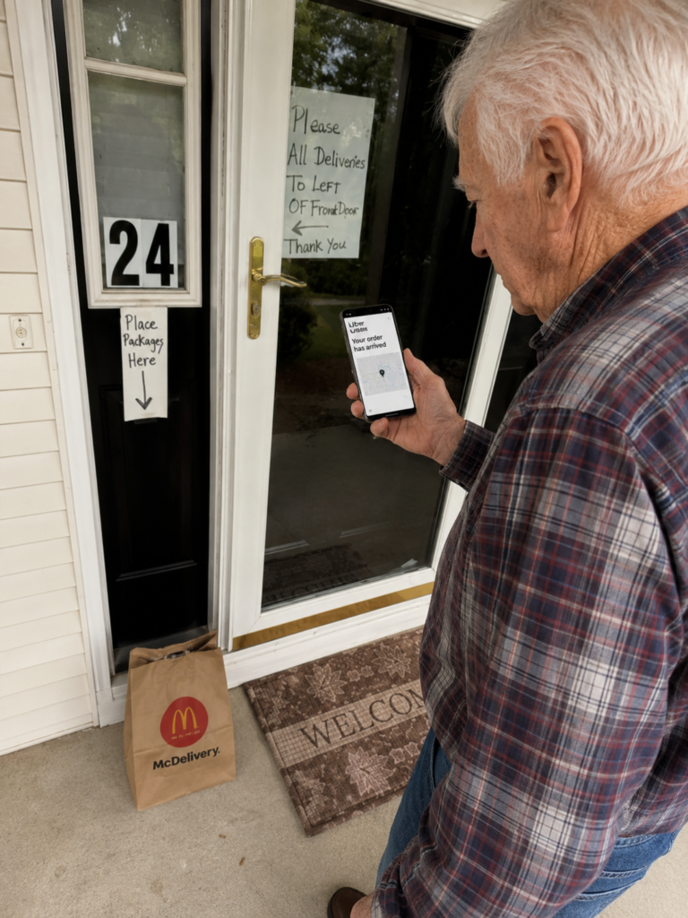 Hot Meals No Driving Setting Up Uber Eats for a Senior